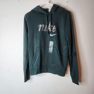 Nike‎ Women's Sportswear Club Fleece Pullover Hoodie, Deep Jungle, XS Sparkly